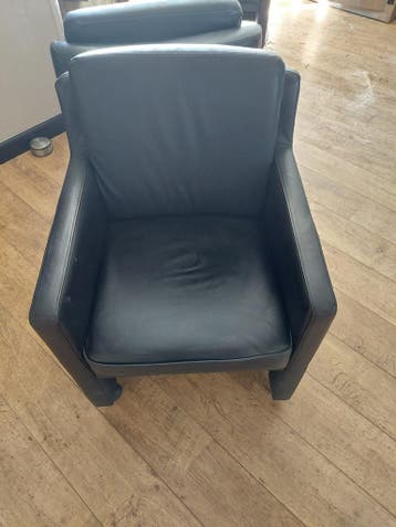 Zwarte leren fauteuil - Comfortabele en stijlvolle stoel
