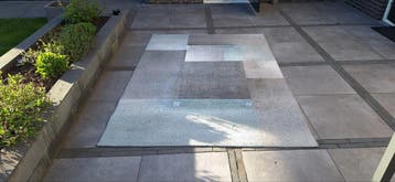 Blauw/grijs vloerkleed 160x230 cm, gebruikt, gratis