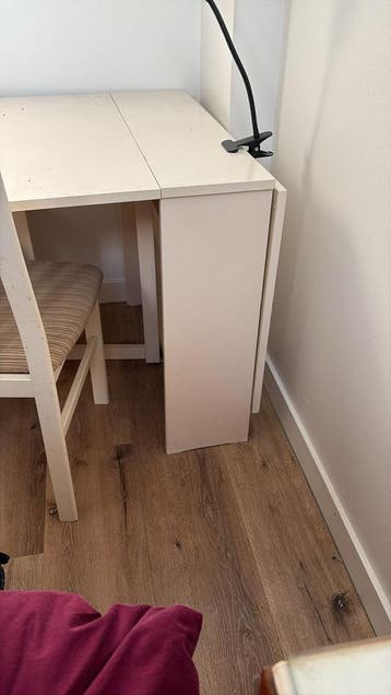 Compacte werktafel met 2 stoelen - 75x75x67 cm
