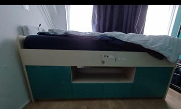 Half hoogslaper 1 persoonsbed