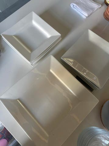 Grote vierkante borden in 2 maten