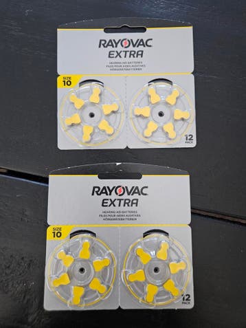 Rayovac Extra gehoorapparaat batterijen, maat 10 (2x6 stuks)
