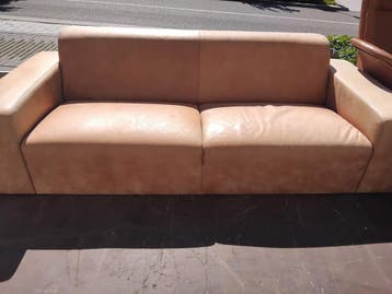 Leren bank gratis af te halen