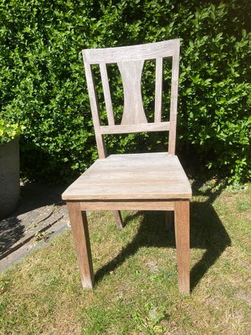 Gratis 6 Teakhouten eetkamerstoelen - Robuust en stijlvol