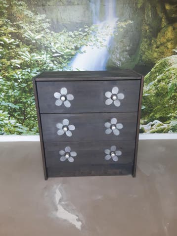 Ladenkastje 60x30x70cm met bloemmotief