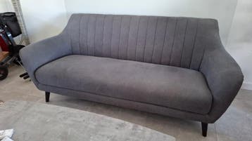 Retro look bankje antraciet 180 breed