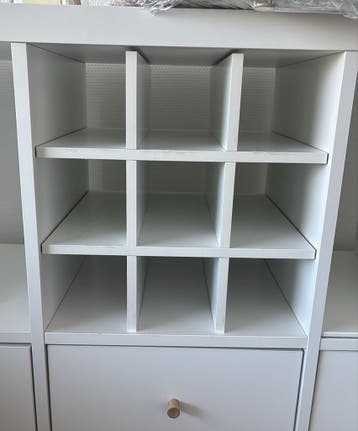 Ikea Kallax inzetstukken: wijnrek en plank (33x33 cm)