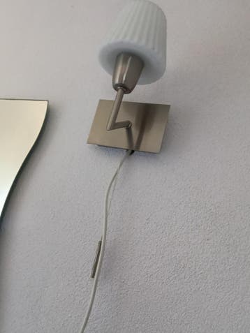 Set van 2 moderne wandlampjes met trekkoord
