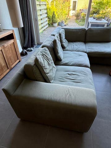 Grijze hoekbank 3m x 2,5m GRATIS - ALLEEN DIT WEEKEND