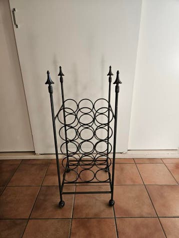 Metalen wijnrek voor 15 flessen - 80x32x32 cm