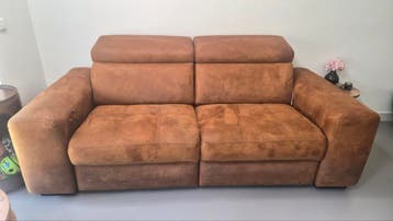 Gratis afhalen Comfortabele elektrische bank - Bruin, 2-zits
