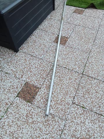 Aluminium buis 225 cm diameter 35 mm gratis