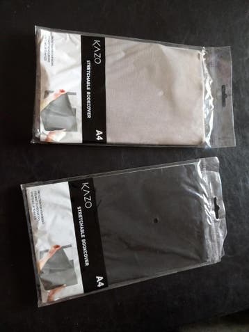 Gratis: KAZO Stretchable Boekhoezen A4 - Grijs en Zwart