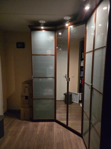 IKEA PAX Hoekkast – Matglas & Spiegel – 236 cm hoog