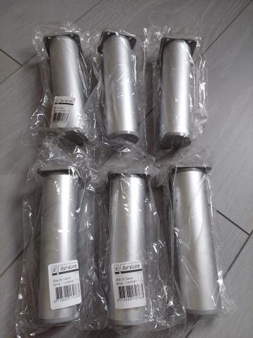 6x Duraline Tafelpoot Ø4x15-18cm - Nieuw en gratis