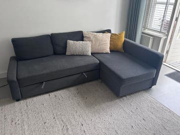 Hoek slaap bank ikea grijs