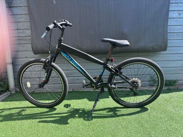 Mountainbike Altec Fiets - 24inch Zwart met blauwe accenten