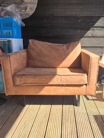 Comfortabele bruine fauteuil - Gebruikt