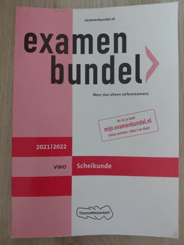 Examenbundel VWO scheikunde 2021/2022