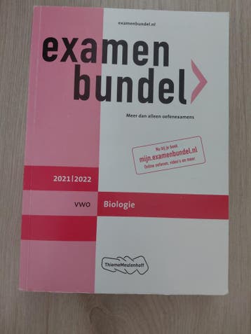 Examenbundel VWO biologie 2021/2022