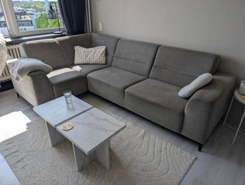 Moderne Hoekbank - Grijs/iets beige, Comfortabel en Ruim