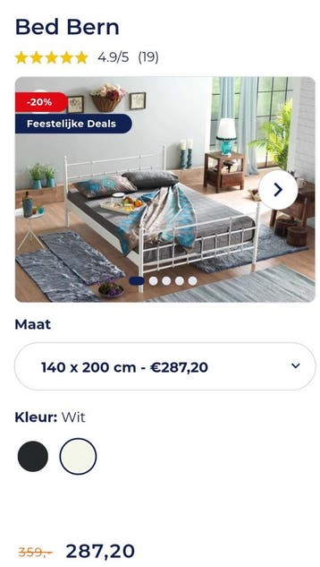 2p bed incl. dik matras en bedbodems, in nieuwstaat.