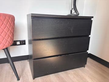 Ikea ladekast - Donkerbruin/Zwart