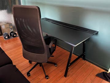 Bureau Zwart met bureaustoel