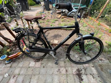 GERESERVEERD Gazelle fiets - Stuur en wielen vastgeroest