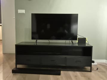 Zwart TV Meubel - 150x40x60 cm - Goede staat