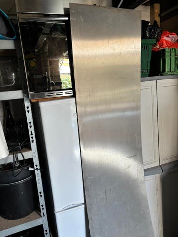 Rvs plaat 2 meter bij 50 cm
