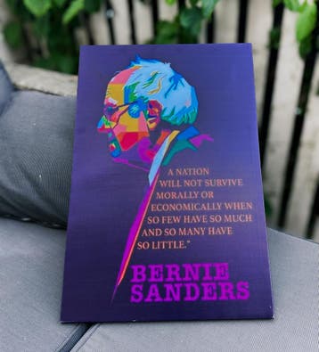 Gratis Bernie Sanders canvas | Wie verdient ‘m?