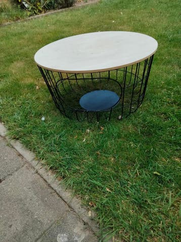 Rond tafeltje met metalen onderstel - Ø 58cm