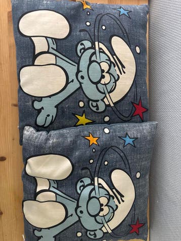 Set van 2 Smurfen kussens voor kinderkamer.