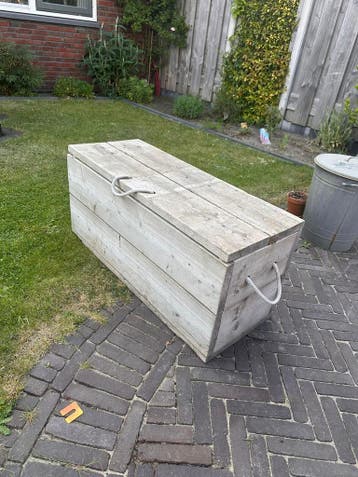 Gratis - Steigerhouten Opbergkist met Touwgrepen