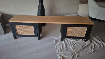 Uniek handgemaakt tv meubel met webbing details