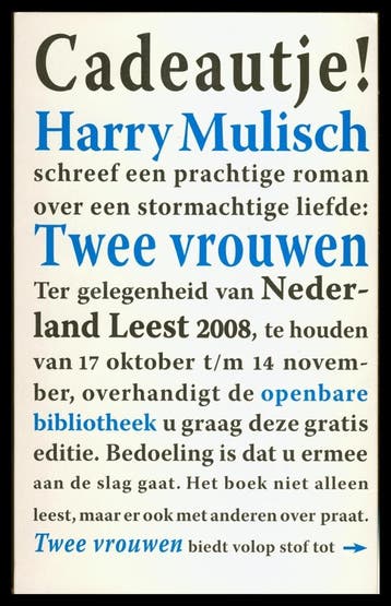 Cadeautje Harry Mulisch Twee Vrouwen 2008 Boek Nr.26 jdu