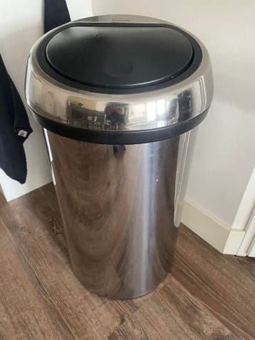 Brabantia vuilnisemmer, 60 liter, zwart metaal