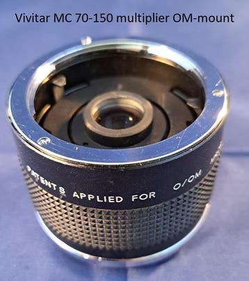Vivitar MC 70-150mm 2x matched multiplier O/OM mount