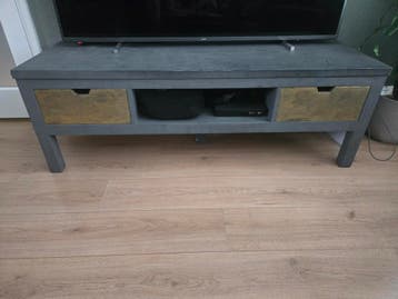 Stijlvol TV Dressoir - Grijs met Gouden Accenten