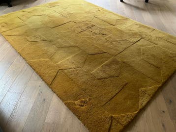 “MADE” wollen vloerkleed, 160 x 230 cm, mosterdgeel