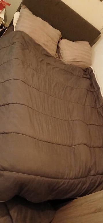 Boxspring twijfelaar antraciet inclusief topper