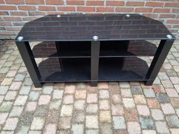 Zwart tv meubel met  rookglas