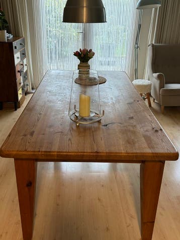 Gratis! Massief grenen eettafel 100x200 cm met lades