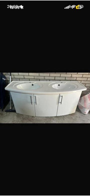 GRATIS Mooi zwevend hangend dubbele wastafels meubel