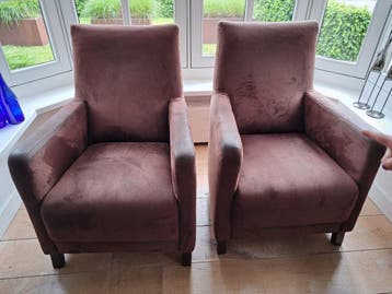 Set van 2 comfortabele fauteuils - Bruin