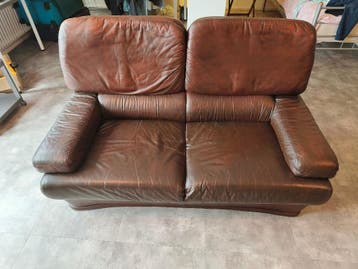 2 seat couch Brown color