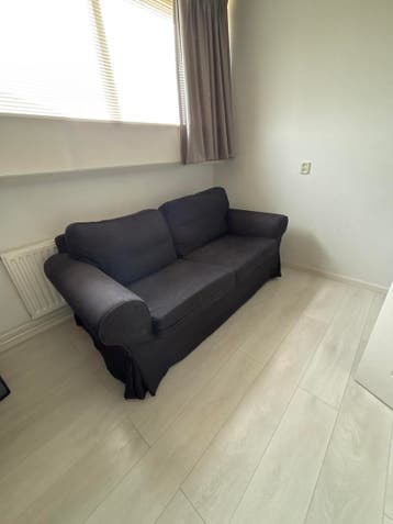 Bank zwart/grijs met afneembare en wasbare hoes
