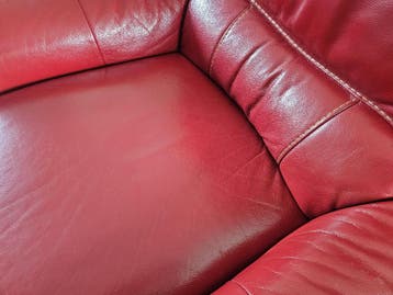 Afhalen   3 relaxsfautuils bodeaurood leer onbeschadigd
