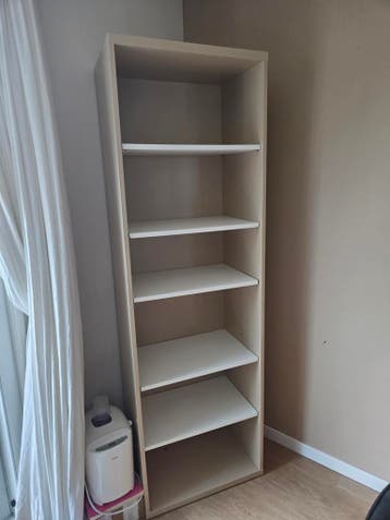 IKEA Besta kast, beige met witte planken